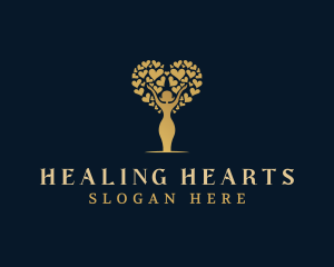 Heart Human Tree logo design