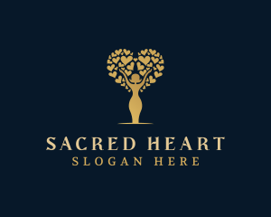 Heart Human Tree logo design