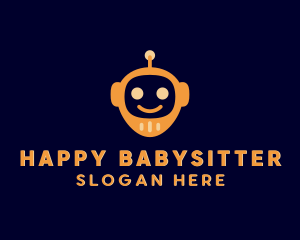 Happy Location Robot logo design