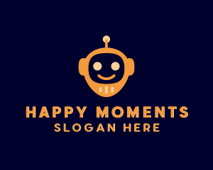 Happy Location Robot logo design