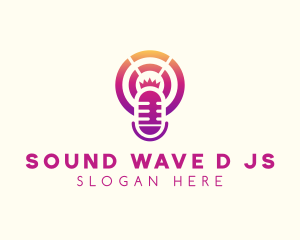 Abstract Microphone Recording logo design