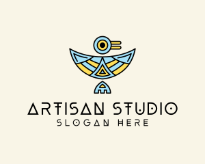 Aztec Aviary Bird logo design