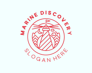 Marine Lighthouse Beacon logo design