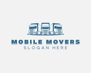 Trailer Truck Logistics logo design