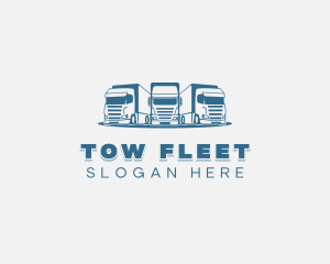 Trailer Truck Logistics logo design