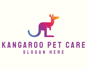 Gradient Kangaroo Animal logo