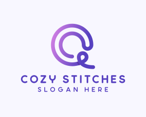 Fashion Lace Loop Letter C logo design