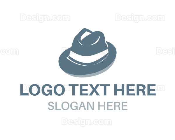 Masculine Fedora Hat Logo