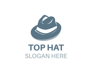 Masculine Fedora Hat logo design