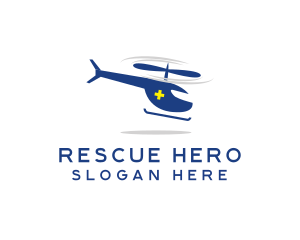 Medical Ambulance Helicopter logo design