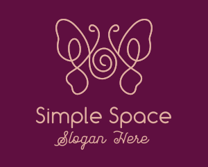 Minimalist Beauty Butterfly  logo design