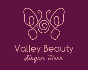 Minimalist Beauty Butterfly  logo design