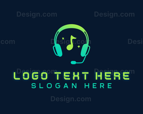 Music DJ Headphones Logo