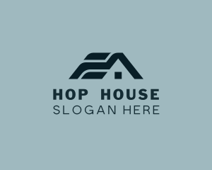 House Roofing Construction logo design