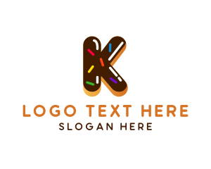 Donut Pastry Letter K logo