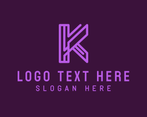 Tech Data Letter K  logo design