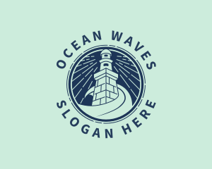 Nostalgic Lighthouse Waves logo