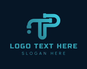 Pipe Letter TP Monogram logo