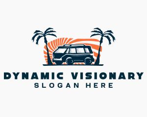 Camper Van Transportation Logo