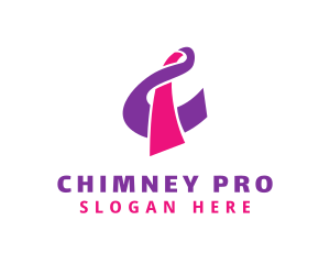 Pink Stylish C logo design