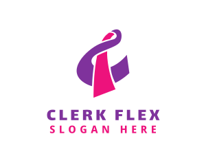 Pink Stylish C logo design