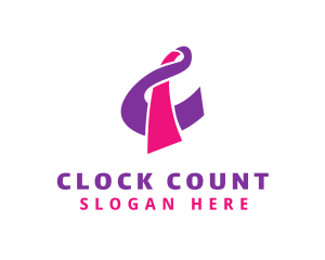 Pink Stylish C logo design