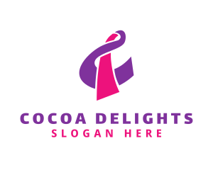 Pink Stylish C logo design