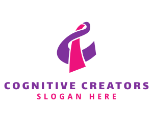 Pink Stylish C logo design