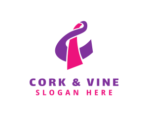 Pink Stylish C logo design