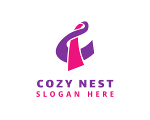 Pink Stylish C logo design