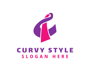 Pink Stylish C logo design