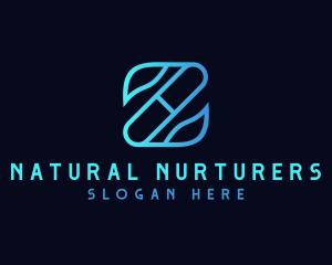 Leaf Pill Letter Z  logo design