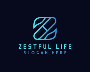 Leaf Pill Letter Z  logo design