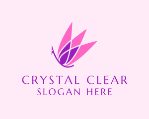 Butterfly Crystal Wings logo design