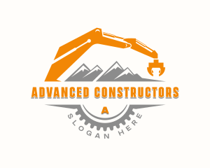 Mountain Grapple Excavator logo design