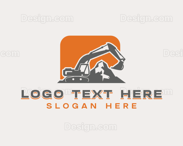 Mountain Quarry Excavator Logo