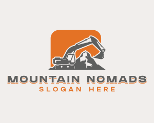 Mountain Quarry Excavator logo design