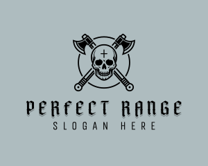 Skull Axe Hunter logo design