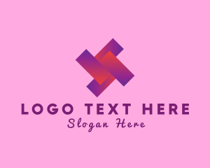 Gradient Geometric Cross logo