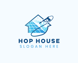 Pressure Wash House Tiles logo design