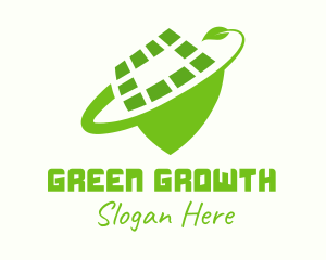 Green Natural Shield logo design