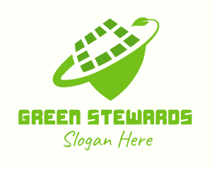 Green Natural Shield logo design