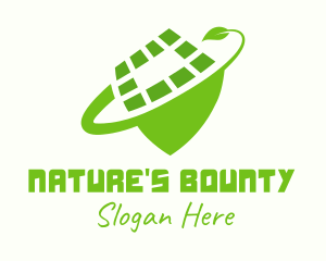 Green Natural Shield logo design