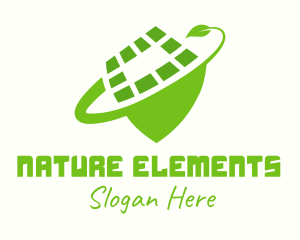 Green Natural Shield logo design