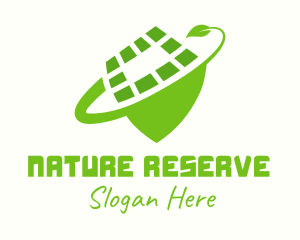 Green Natural Shield logo design