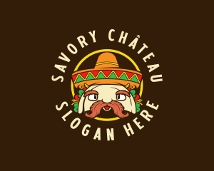 Mexican Sombrero Taco logo design