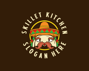 Mexican Sombrero Taco logo design