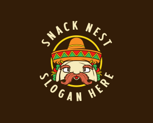 Mexican Sombrero Taco logo design