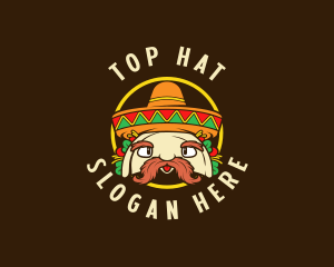 Mexican Sombrero Taco logo design