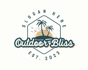 Resort  Beach Island logo design